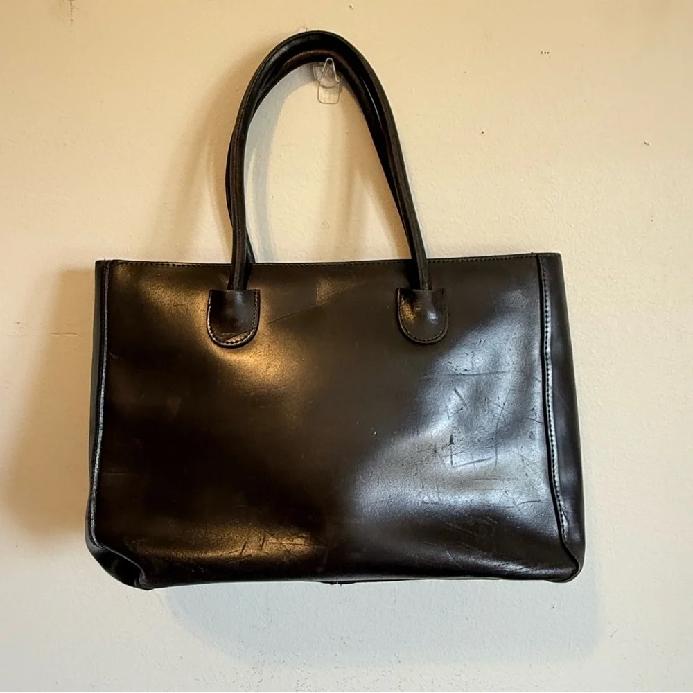 Besozzi Franco Genuine Leather Made Italy Tote Bag Color Brown